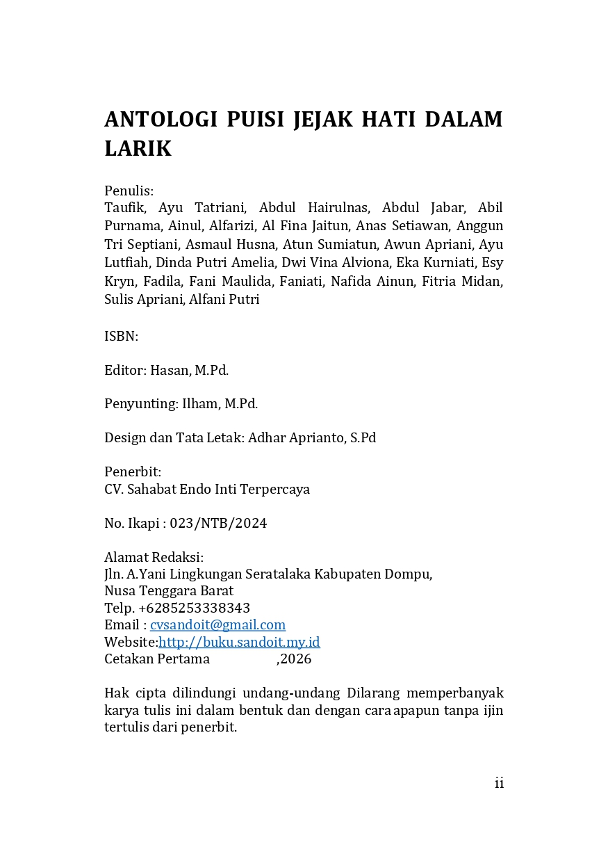 ANTOLOGI PUISI JEJAK HATI DALAM LARIK - Image 3