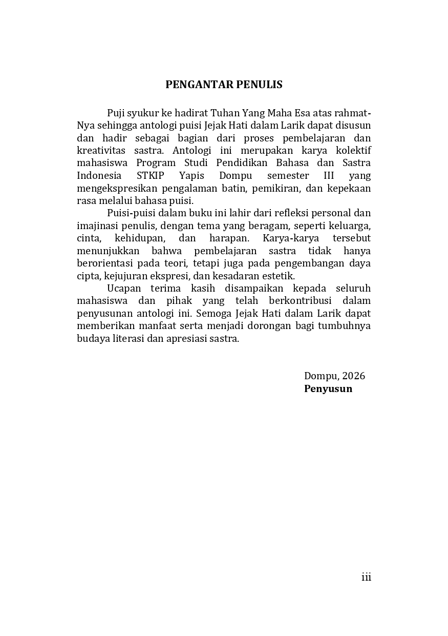 ANTOLOGI PUISI JEJAK HATI DALAM LARIK - Image 4